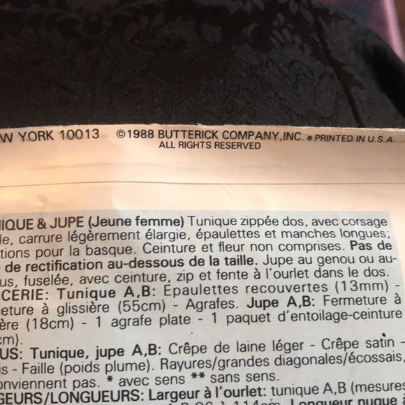 Butterick Vintage 1988 Dress pattern sizes 6-8-10-12 - Picture 5 of 7